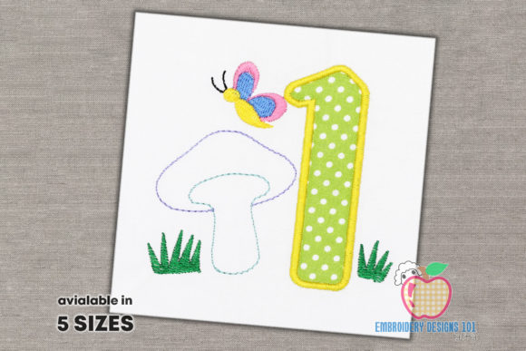 A Mushroom with a Butterfly Applique