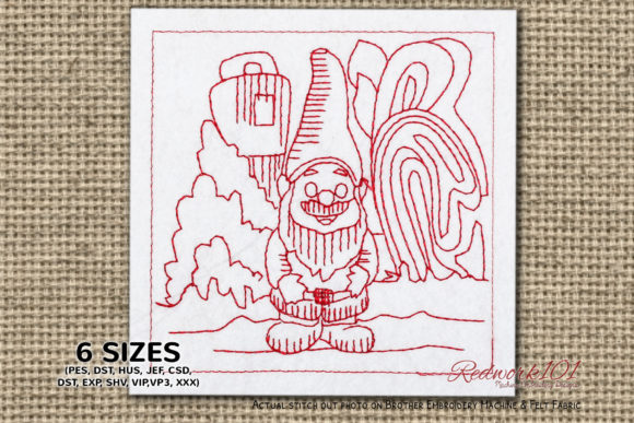 Cute Gnome Machine: A Charming Fairy Tales Embroidery Design