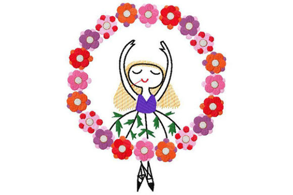 Dancing Ballerina with Floral Crown