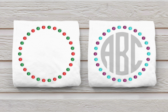 Dual Dot Round Monogram Frame