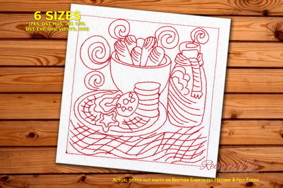 Fast Food Embroidery Design