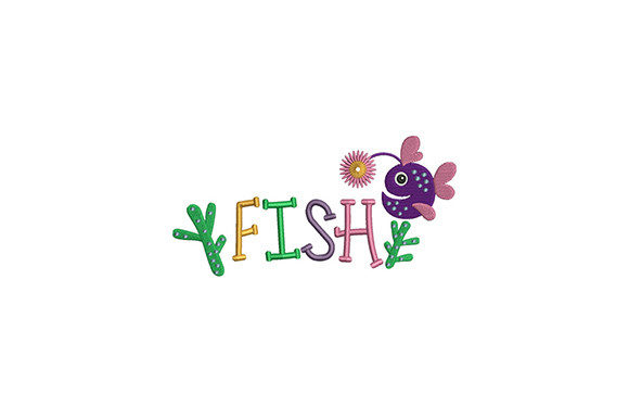 Fish Caption Design: A Playful, Heartfelt Embroidery Choice