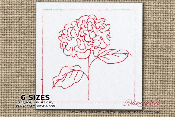 Hydrangea Flower Lineart