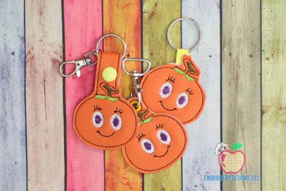 Juicy Persimmon ITH Snaptab Keyfob