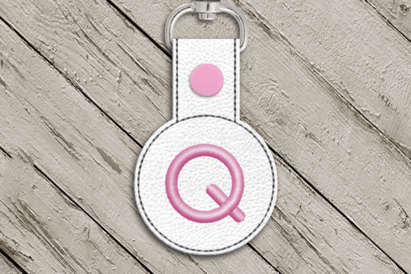 Letter Q ITH Round Key Fob Applique