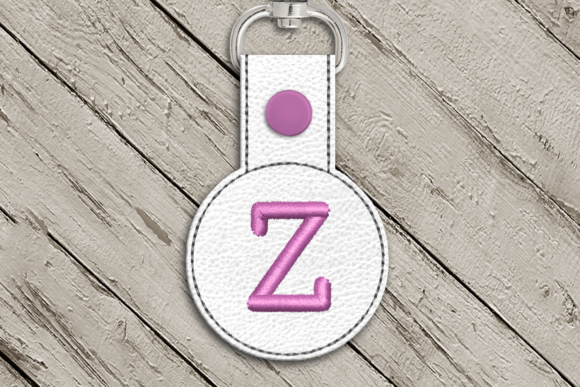 Letter Z ITH Round Key Fob Applique