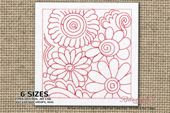 Seamless Flower Pattern Lineart