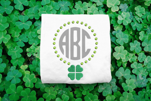 Shamrock Round Monogram Frame